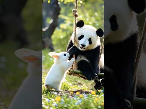 खरगोश और पांडे की दोस्ती!!#shorts #trending #viral #youtubeshorts #ai #short #trendingshorts #trend