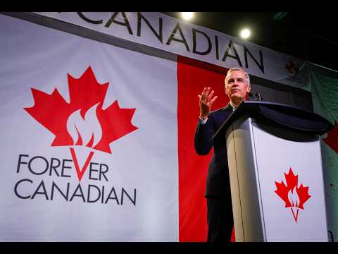 Mark Carney speaks at Forever Canadian rally ahead of Alberta separation referendum
