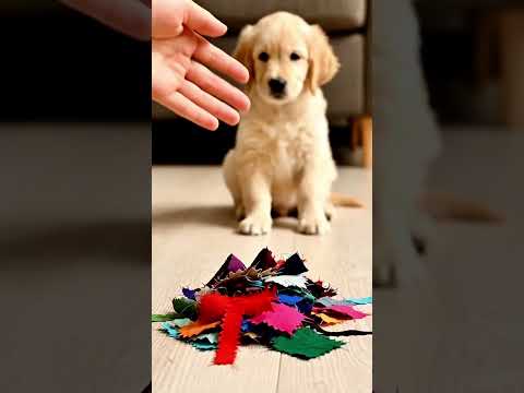 Reverse video of puppies and colorful fabrics 🐶✨ #shorts #India #IndianShorts #dog #puppy