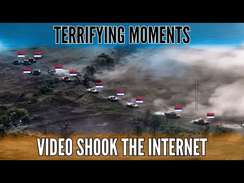 Horrible! How Ukrainian Kamikaze Drones Destroy Russian Troops on Top of Tanks