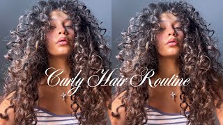 One product curly hair routine & curly cut