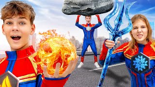 Become Superheroes for 24 hours | Fire vs Ice vs Nature