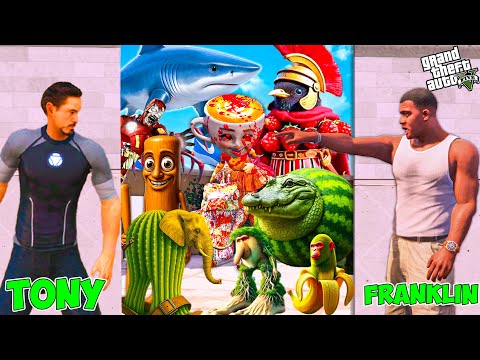 Franklin and Ironman Playing Chupan Chupai With Ballerina Cappuccina & U DIN DIN DIN DUN IN GTA5