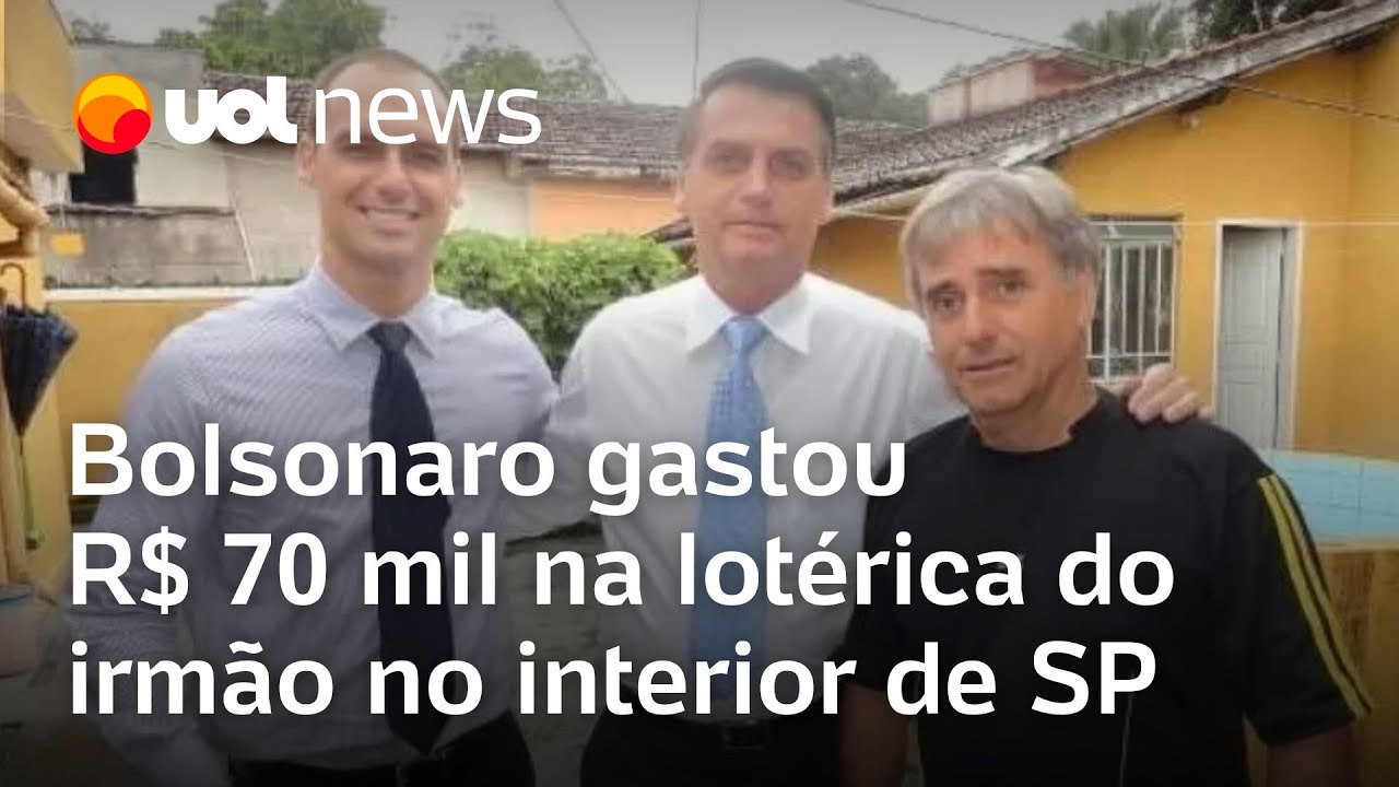 Bolsonaro gastou R$ 70 mil em 103 transferências na lotérica do irmão no interior de SP