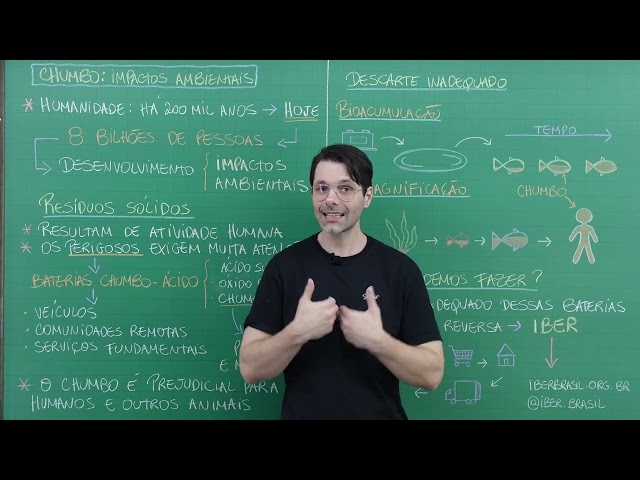 Neste vídeo, apresentamos uma análise detalhada sobre os impactos ambientais causados pelo descarte inadequado de baterias de chumbo-ácido, em uma parceria do IBER com o Professor Samuel Cunha. Explore como o descarte incorreto desses materiais tóxicos pode afetar nosso meio ambiente e a saúde humana, e descubra alternativas sustentáveis para mitigar esses impactos.
Não se esqueça de se inscrever no canal para mais conteúdos relevantes sobre meio ambiente e sustentabilidade!
Siga o IBER nas redes sociais:
Facebook: https://www.facebook.com/iberbrasil/
Instagram: https://www.instagram.com/iber.brasil/
Linkedin: https://www.linkedin.com/company/iberbrasil/posts/?feedView=all
Baixe o manual com atividades relacionadas a este conteúdo: https://www.iberbrasil.org.br/educamos-para-reciclar
Junte-se ao IBER nessa missão de promover um futuro mais sustentável!