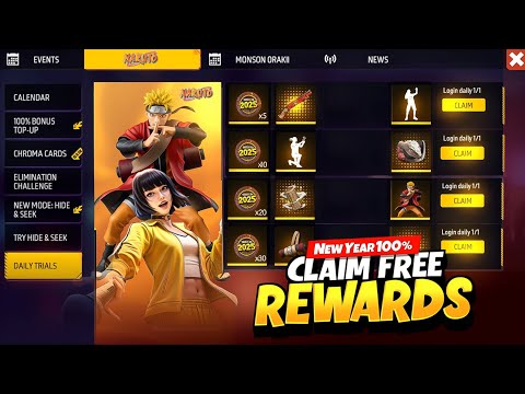 নতুন ইভেন্ট থেকে সবাই ফ্রিতে পাবে 💥🤯 New Year 2025 Free Rewards | Free Fire New Event | FF New Event