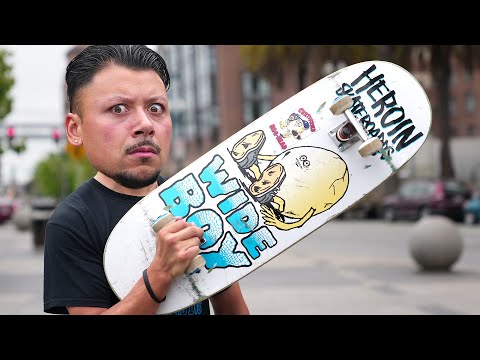 Biggest board with the smallest trucks game of SKATE!