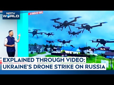Ukraine Drone Attack Video |  Ukraine's Biggest Ever Strike Deep Inside Russia Imagined With AI