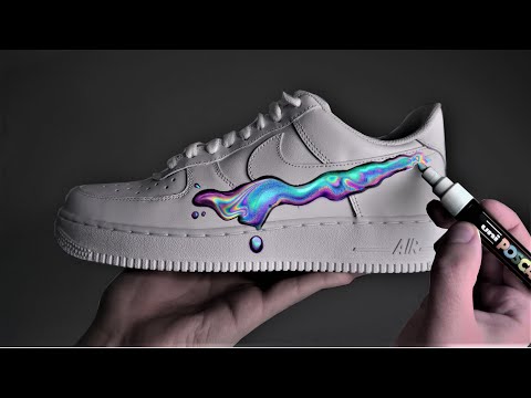 Je Custom des Nike Air Force 1 👟 ! (Au Posca)