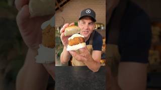 Ham ball sandwich with mayonnaise