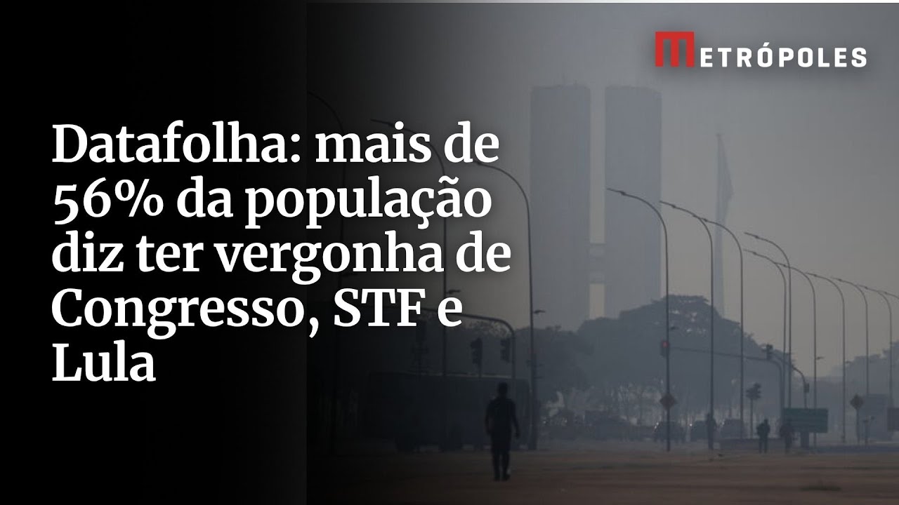 Datafolha mais de 56 da população diz ter vergonha de Congresso STF e Lula