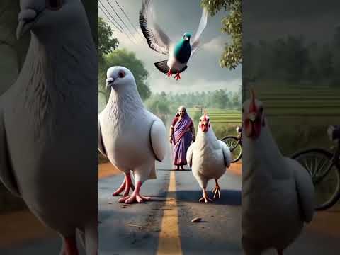 brave hen #hen #pigeon #aistory