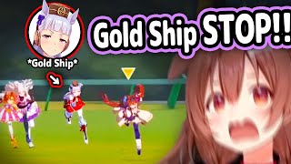 Korone's Reaction To Gold Ship Coming Out Of Nowhere Is Priceless【Holo