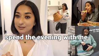spend the evening with me vlog ( Cleaning,Pizza Dinner, chitchat)