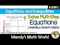 Solving Multistep Equations with Variables on Both Sides