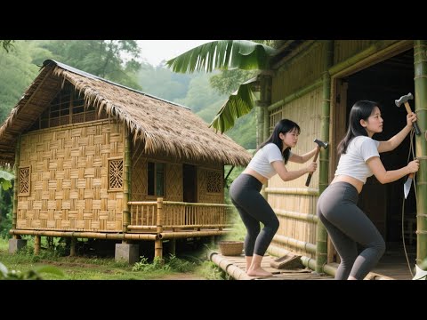 Two unmarried girls built a bamboo house in the forest, their results after 15 days