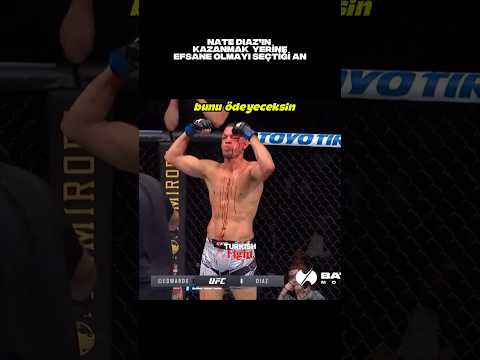 Nate Diaz’ın Zaferi değil, Efsanevi olmayı seçtiği an. Yumruğu değil, mesajı gönderdi.