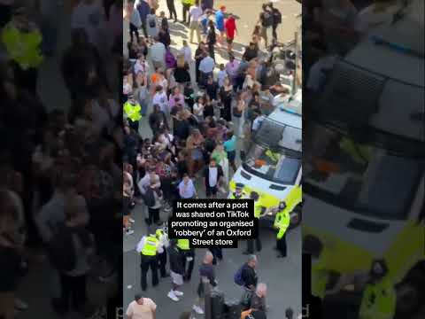 Crowds in Oxford Street after TikTok post