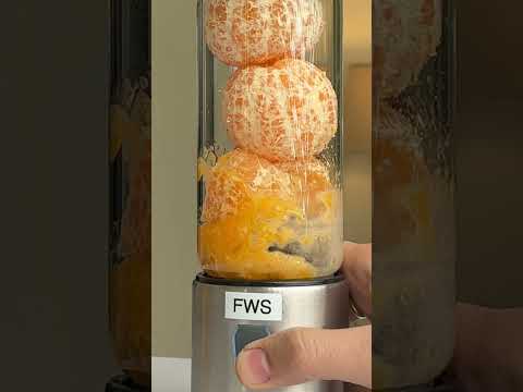 Orange in portable Blender