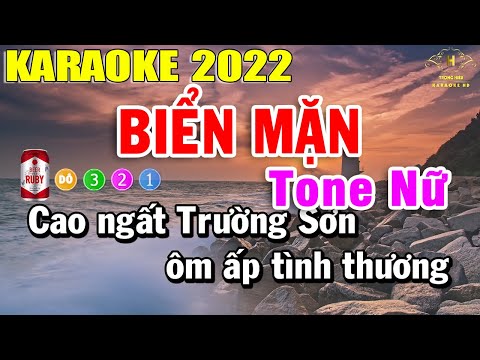 Biển Mặn Karaoke Tone Nữ Nhạc Sống | Trọng Hiếu