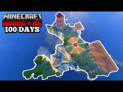 I Survived 100 DAYS Of HARDCORE Minecraft But It's SURVIVAL ISLAND