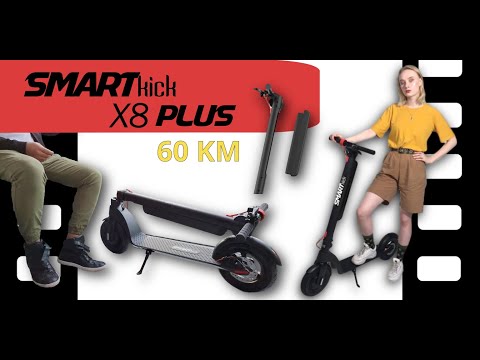 Smartkick X8 Plus - Detachable Battery Long Range Electric Scooter - by Smartwheel Canada