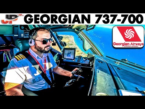 Georgian Airways Boeing 737-700 Cockpit roundtrip to Cyprus