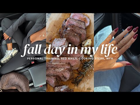 VLOG: fall nails, personal training at the gym, cooking steak, influencer event, girls night, work