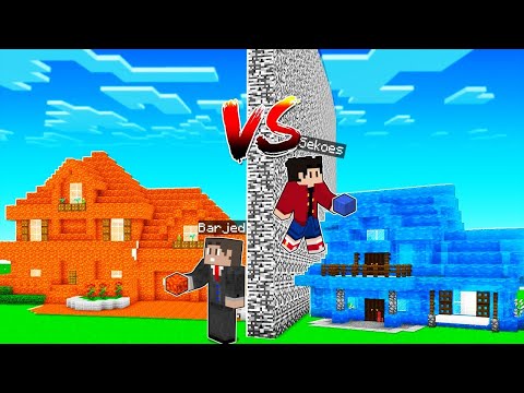 MİNECRAFT'TA LAV EV VS SU EV YAPI KAPIŞMASI 😱