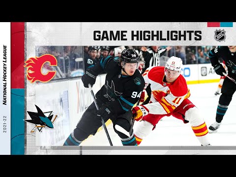 Flames @ Sharks 4/7 | NHL Highlights 2022