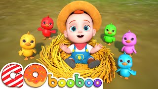 Cinco Patinhos 🌈| Canção da Família Dedo | Desenho Infantil | GoBooBoo em Português