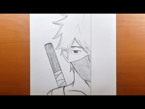 Come disegnare Kakashi passo dopo passo | tutorial facile per disegnare un ninja anime