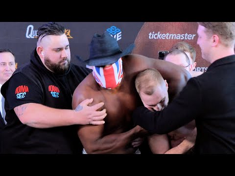 Derek Chisora puts Otto Wallin IN HEADLOCK at retirement fight weigh in!