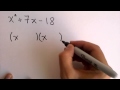 Factoring Quadratic Expressions