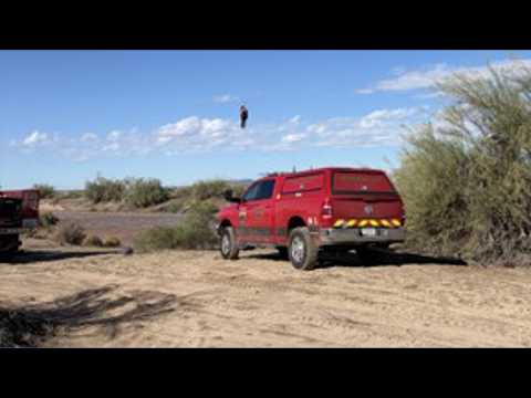 Helicopter Rescue in Flood Waters Near Tonopah