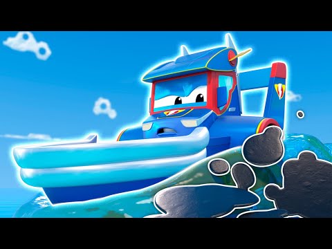 Super Boat stops Marine POLLUTION| Ecology lesson