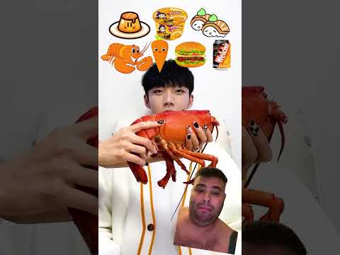 Random Orange food MUKBANG🥕🍔 #shorts