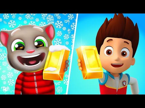 Talking Tom Gold Run vs Paw Patrol Ryder Surf, My Talking Tom Friends Cat Games, Talking Tom Heroes