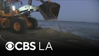 YouTube video thumbnail: Coastal Flooding Warnings in Effect as King Tides Batter Southern California Coast