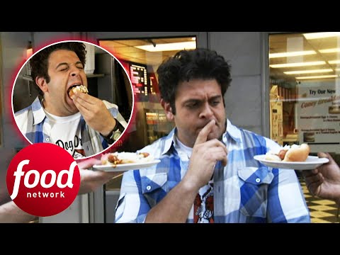 Adam Chooses Between Two Historic Coney Island Hotdog Joints | Man V Food: The Carnivore Chronicles