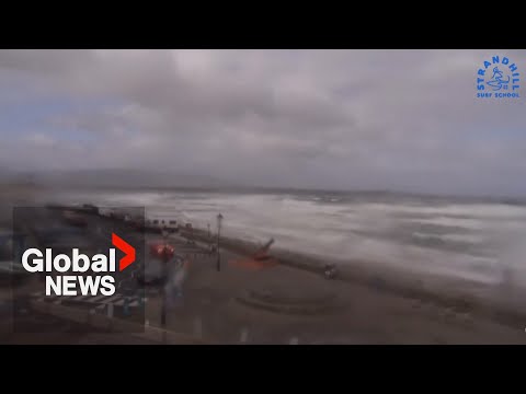 YouTube video thumbnail: Storm Floris Approaches British and Irish Coast, Batters Scotland