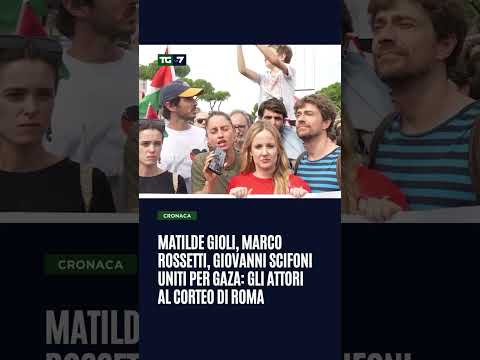 Matilde Gioli, Marco Rossetti, Giovanni Scifoni uniti per Gaza: gli attori al corteo di Roma