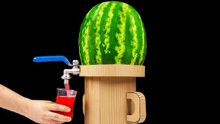 DIY How to Make Watermelon Juice Dispenser from Cardboard at Home