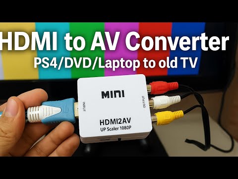 How to Convert HDMI to AV for Old TV | PS4, DVD, Xbox, CCTV to RCA Adapter Test