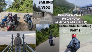 Kathmandu to Sailung ride in rainy season || Part 1 Pitch road Dolalghat to Munde || Sailung Dolakha