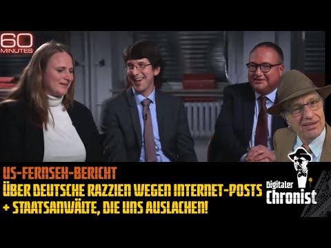 US-Fernseh-Bericht über deutsche Razzien wegen Internet-Posts + Staatsanwälte, die uns auslachen!