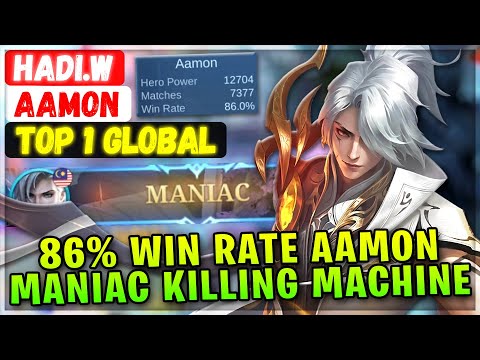 86% Win Rate Aamon MANIAC Killing Machine [ Top 1 Global Aamon ] Hadi.W - Mobile Legends Build