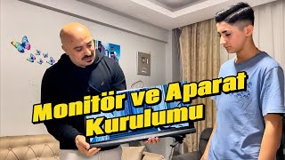 Monitör ve Monitör Aparatımı Kuruyoruz #eğlence #monitör #baba #kurulum