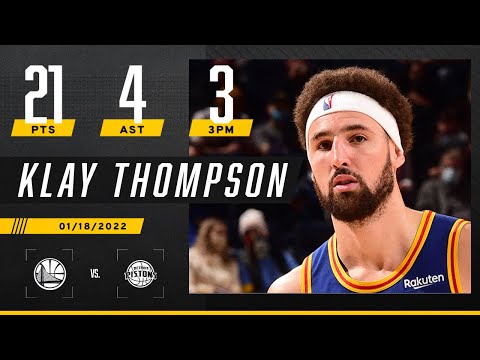 Klay Thompson's 21 PTS leads Warriors past Pistons video clip