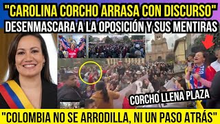 🚨CAROLINA CORCHO DEJA BOTADAS A CABAL Y VICKY. LLENÓ PLAZA CON CONTUNDENTE DISCURSO.LAS HUNDE